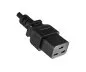 Preview: Power Cord CEE 7/7 90° to C19, 1mm², VDE, black, length 1,80m